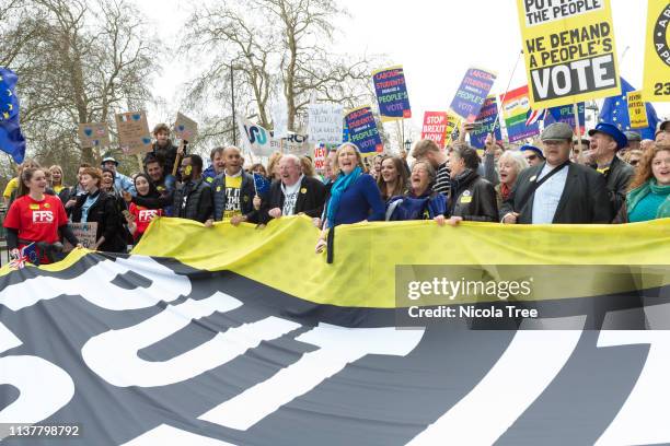 Cross-party MP's Chuka Umunna, Anna Soubry, Mike Gapes, Chris Leslie, Sarah Wollaston and Gavin Shuker of The Independent Group during the ‘Put It To...