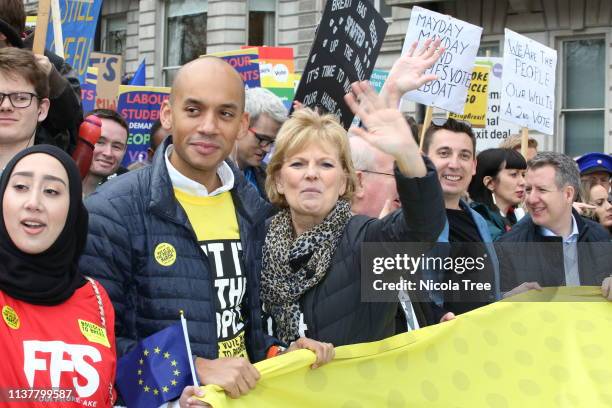 Cross-party MP's Chuka Umunna, Anna Soubry, Mike Gapes, Chris Leslie and Gavin Shuker of The Independent Group during the ‘Put It To The People...