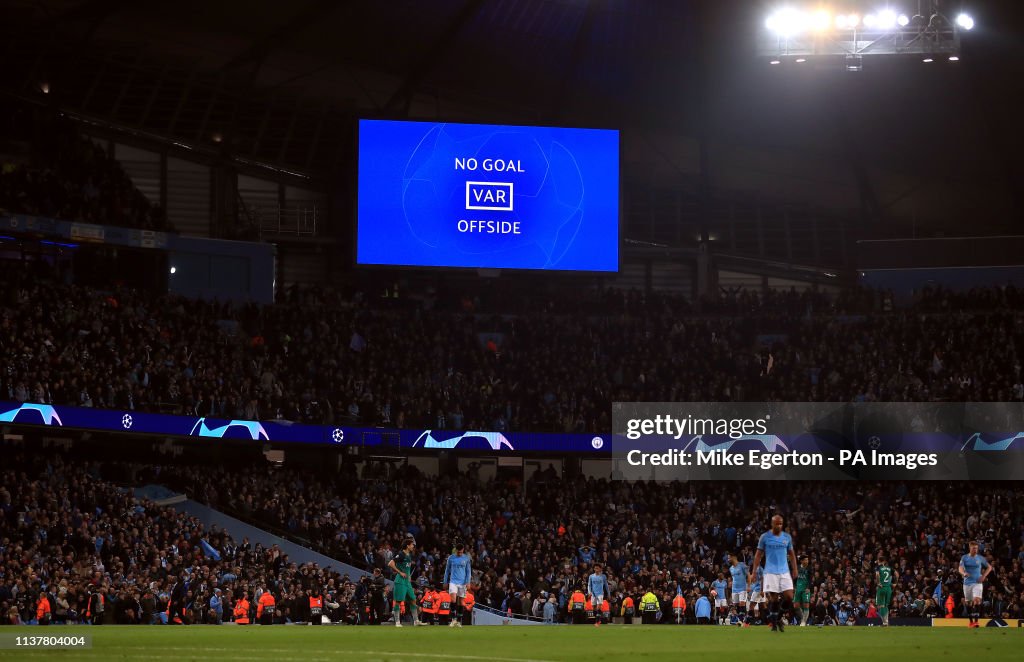 Manchester City v Tottenham Hotspur - UEFA Champions League - Quarter Final - Second Leg - Etihad Stadium