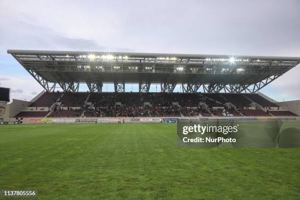 Inside the stadium AEL FC ARENA in Larissa city, Greece. F.C. AEL Athlitiki Enosi Larissa Football Club versus FC PAOK Thessaloniki 1-1 for the 28th...