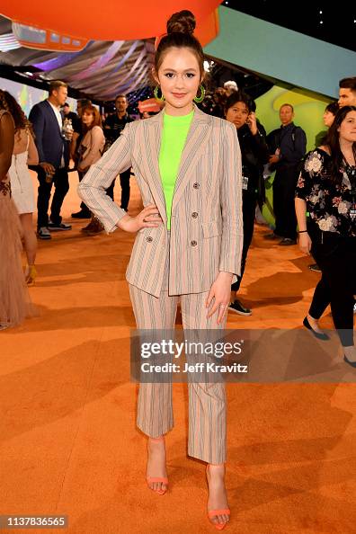 Olivia Sanabia attends Nickelodeon's 2019 Kids' Choice Awards at