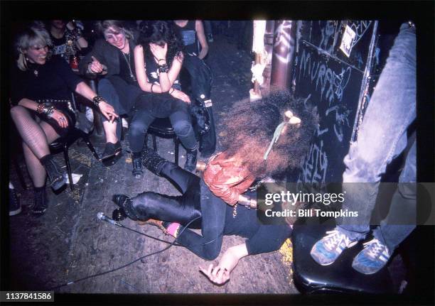 July 1983 ]: Crowds in the club CBGB, July 1983 in New York City.