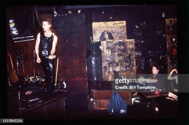 July 1983 ]: Unknown bands perform in the club CBGB, July 1983 in New York City.