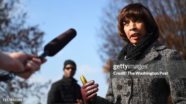 Baltimore Mayor Catherine Pugh marches in the Mayor's Annual Christmas parade in Hampden, Baltimore, MD, December 3, 2017. Baltimore recently topped...