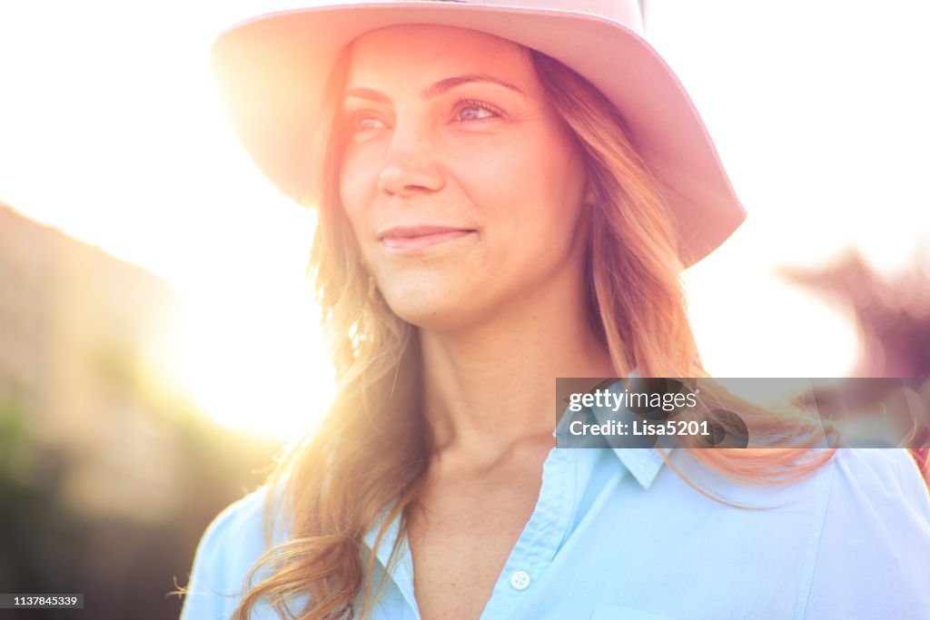 Beauty in a big hat