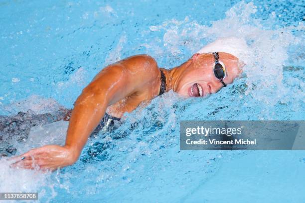 Alizee Morel 200m freestyle women during the French Championship Swimming on April 18, 2019 in Rennes, France.