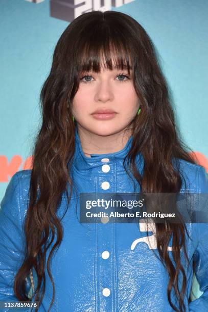 Malina Weissman attends Nickelodeon's 2019 Kids' Choice Awards at Galen Center on March 23, 2019 in Los Angeles, California.