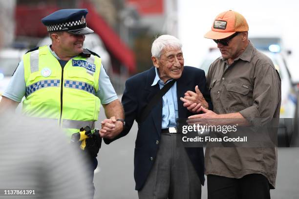 John Sato 95, one of only two Japaenses servicemen in the New Zealand army in WWII, took two buses from Howick to join the march against racism at...