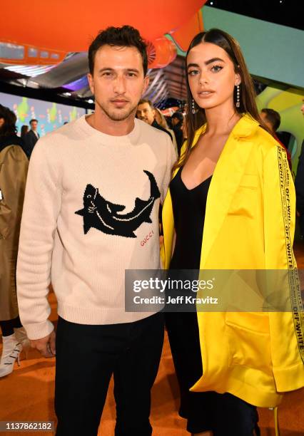 Brandon Korff and Yael Shelbia attend Nickelodeon's 2019 Kids' Choice Awards at Galen Center on March 23, 2019 in Los Angeles, California.