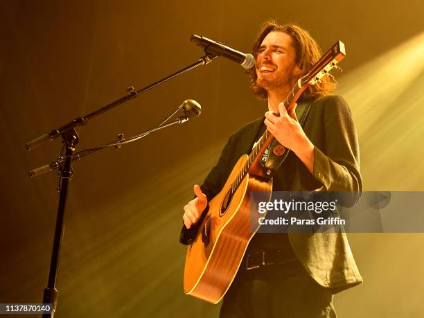 Recording artist Hozier performs in concert during his "Wasteland, Baby!" Tour at Coca Cola Roxy on March 23, 2019 in Atlanta, Georgia.