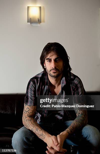 Spanish singer Melendi poses during a portrait session held on May 5, 2011 in Madrid, Spain.