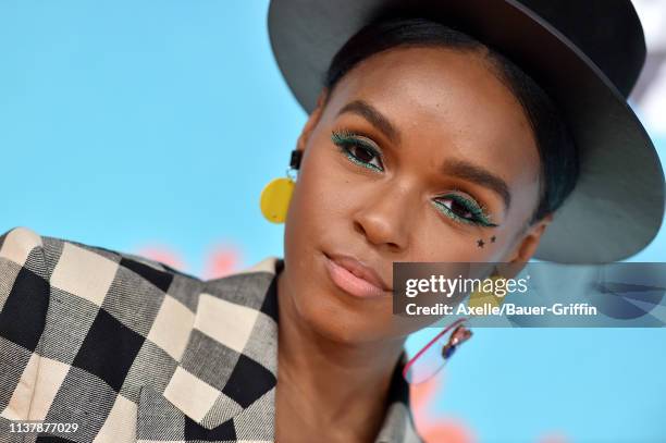 Janelle Monae attends Nickelodeon's 2019 Kids' Choice Awards at Galen Center on March 23, 2019 in Los Angeles, California.