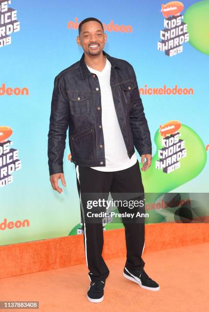 Will Smith attends Nickelodeon's 2019 Kids' Choice Awards at Galen Center on March 23, 2019 in Los Angeles, California.