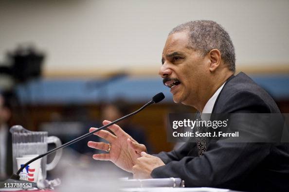 Eric R Holder U.S. Attorney General Eric H. Holder Jr. testifies during the House ...