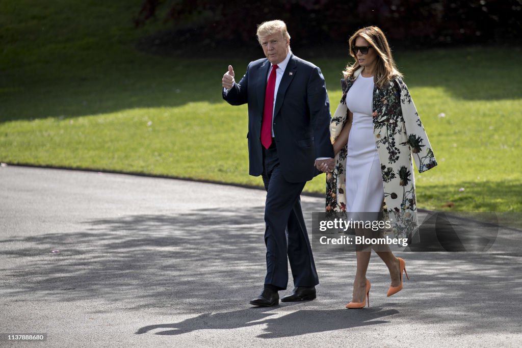 President Trump Departs White House For Florida