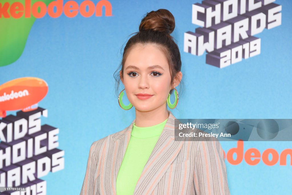 Olivia Sanabia attends Nickelodeon's 2019 Kids' Choice Awards at