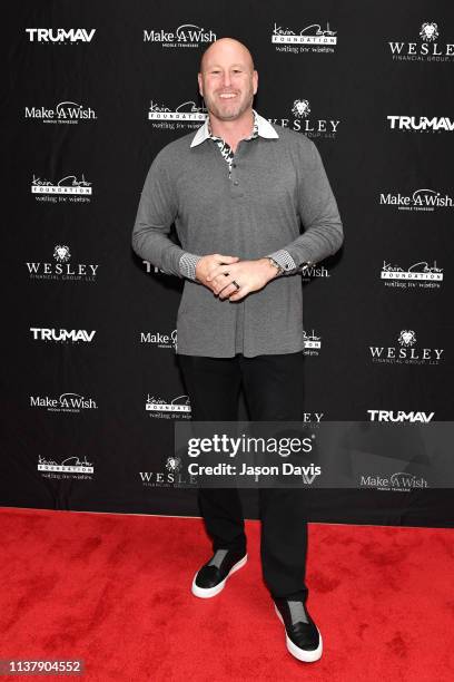 Retired NFL player Trent Dilfer arrives on the Red Carpet for the Waiting for Wishes Celebrity Waiters Dinner hosted by Kevin Carter & Jay DeMarcus...