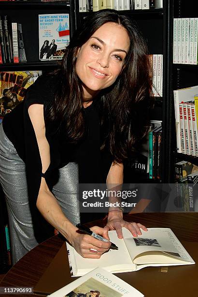 Actress Jennifer Grant, daughter of actor Cary Grant, signs copies of her new book "Good Stuff: A Reminiscence Of My Father, Cary Grant" at Book Soup...
