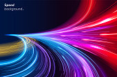 Abstract colorful speed background with lines