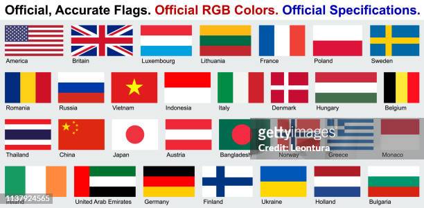 ilustrações, clipart, desenhos animados e ícones de bandeiras oficiais (cores oficiais do rgb, especificações oficiais) - flag of bangladesh