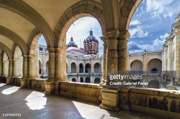 a mexican catholic church - oaxaca stock pictures, royalty-free photos & images