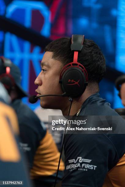 Of Jazz Gaming looks on during the game against Pacers Gaming on April 10, 2019 at the NBA 2K Studio in Long Island City, New York. NOTE TO USER:...