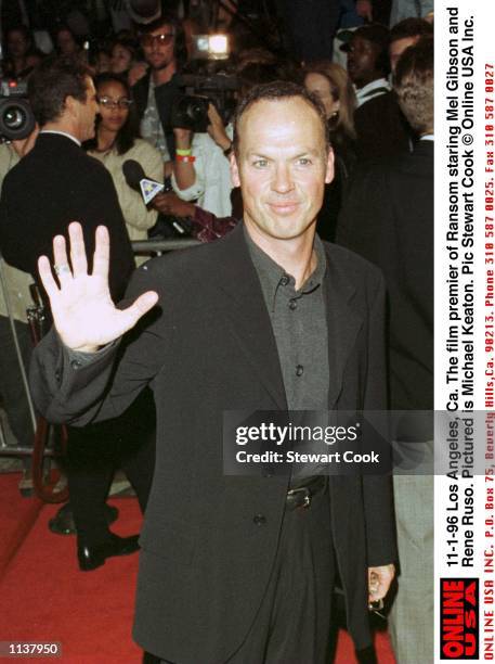 Los Angeles, Ca. The film premier of Ransom, Staring Mel Gibson and Rene Ruso. Pictured is Michael Keaton.