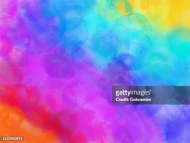 colorful rainbow watercolor background. - bright background stock illustrations