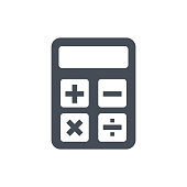 Calculator icon. Accounting sign. Calculate finance symbol - stock vector