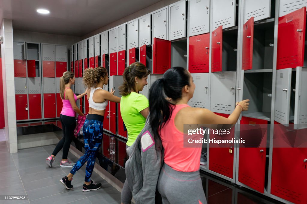 Locker Lady Latin American Women At The Locker Room Of The Gym High-Res Stock Photo ...