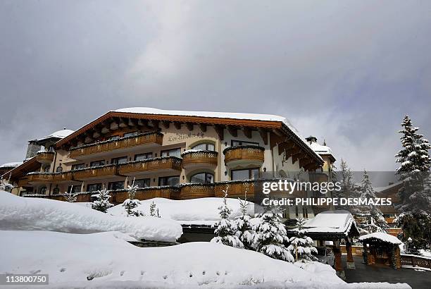 Picture taken on February 26 of Les Airelles hotel in Courchevel ski resort, in the French Alps. French cook Pierre Gagnaire and his restaurant "Les...