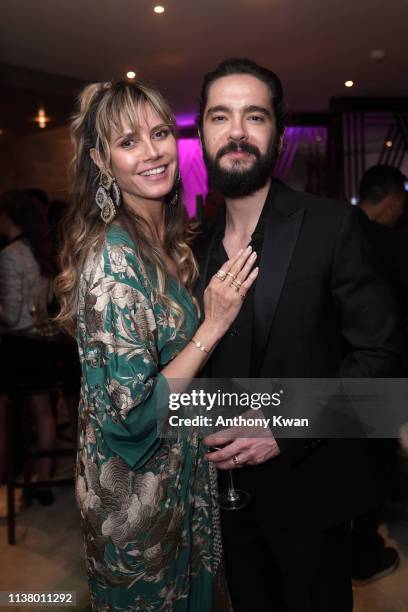 Heidi Klum and Tom Kaulitz attend the celebrating party of The Jewelry of Lorraine Schwartz, “Arts In All Its Forms” at Artus on March 24, 2019 in...