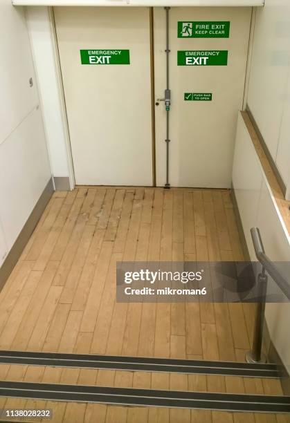 emergency fire doors in the supermarket - hospital door stock pictures, royalty-free photos & images