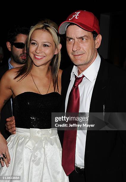Natalie Kenly and Charlie Sheen arrive at the Juvenile Diabetes Research Foundation's 8th Annual Gala "Finding a Cure: A Love Story" at The Beverly...