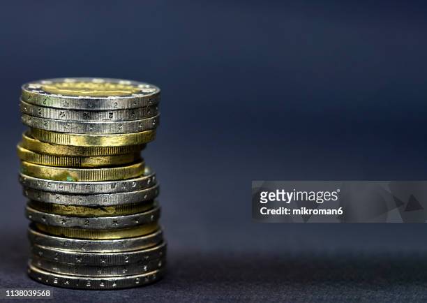 close up of coin money - british coin stock pictures, royalty-free photos & images