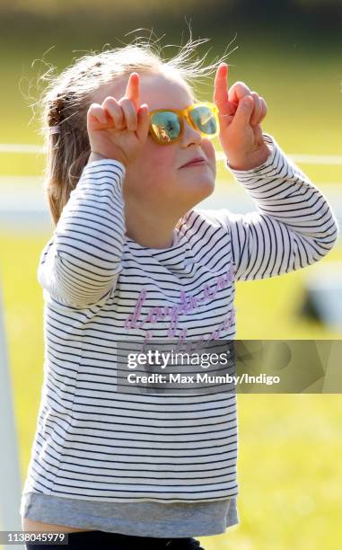 Mia Tindall attends the Gatcombe Horse Trials at Gatcombe Park on March 24, 2019 in Stroud, England.