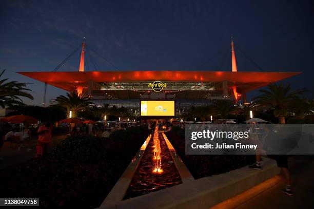 General view during day seven at the Miami Open Tennis on March 24, 2019 in Miami Gardens, Florida.