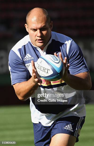 Van der Linde during the DHL Stormers captains run from DHL Newlands on May 06, 2011 in Cape Town, South Africa.