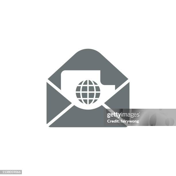 mail icon - selective focus office stock illustrations