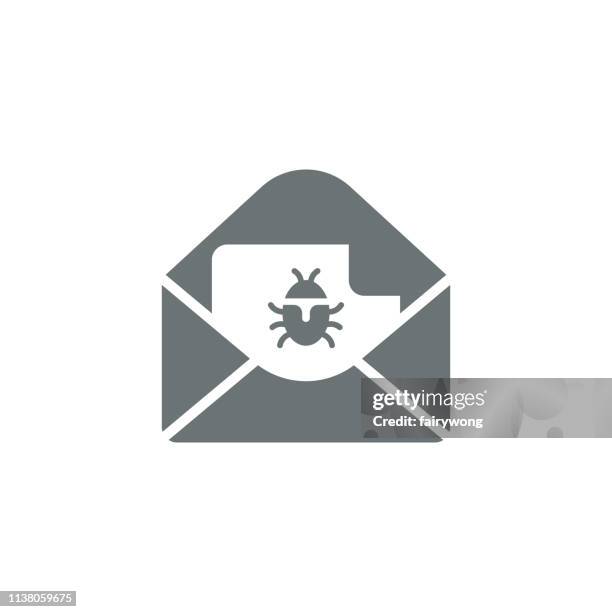 mail icon - selective focus office stock illustrations