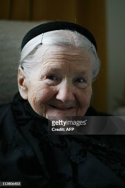 File photo taken 01 February 2007 in Warsaw shows 97-year-old Polish social worker Irena Sendler, who saved the lives of some 2,500 Jewish children...