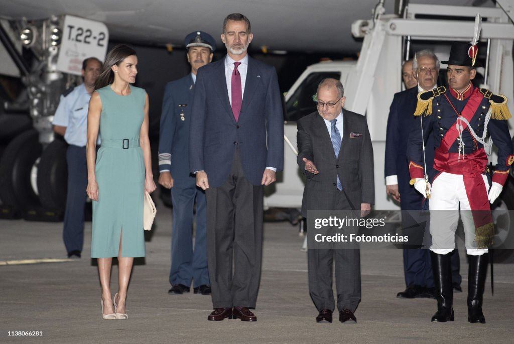 Arrival of King Felipe II and Queen Letizia  to Buenos Aires