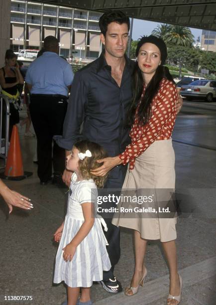 Actor Dylan McDermott, wife Shiva Rose and daughter Colette McDermott attend the "Thomas and the Magic Railroad" Century City Premiere on July 22,...
