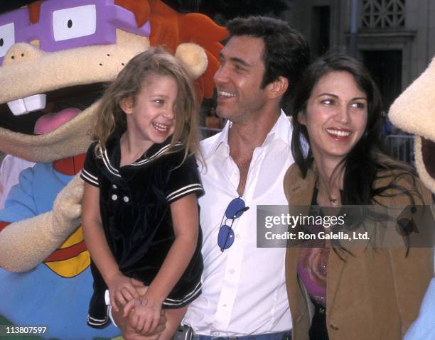 Actor Dylan McDermott, wife Shiva Rose and daughter Colette McDermott attend "The Rugrats Movie" Hollywood Premiere on November 5, 2000 at Mann's...