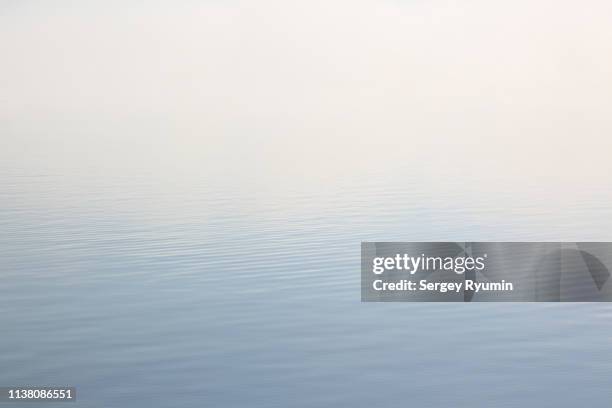 fog on the water - lake horizon stock pictures, royalty-free photos & images