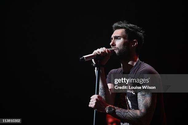 Adam Levine of Maroon Five performs live on stage at Acer Arena on May 6, 2011 in Sydney, Australia.