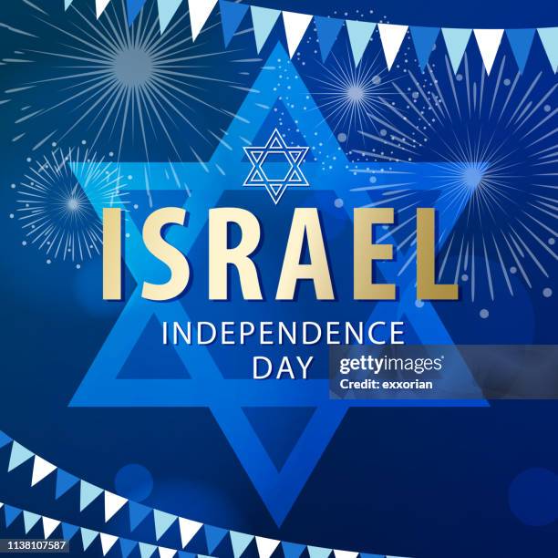 israel independence day celebration - israeli independence day stock illustrations