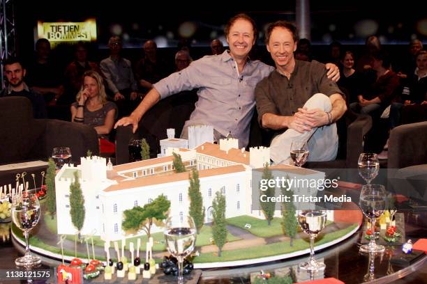 Gerrit Braun and Frederik Braun during the 'Tietjen und Bommes' TV show on March 22, 2019 in Hanover, Germany.