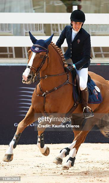 Charlotte Casiraghi rides Troy during day one of the Global Champions Tour 2011 at Ciudad de Las Artes y Las Ciencias on May 6, 2011 in Valencia,...