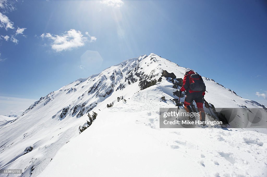 Male Skier Trekking The Bansko Mountains